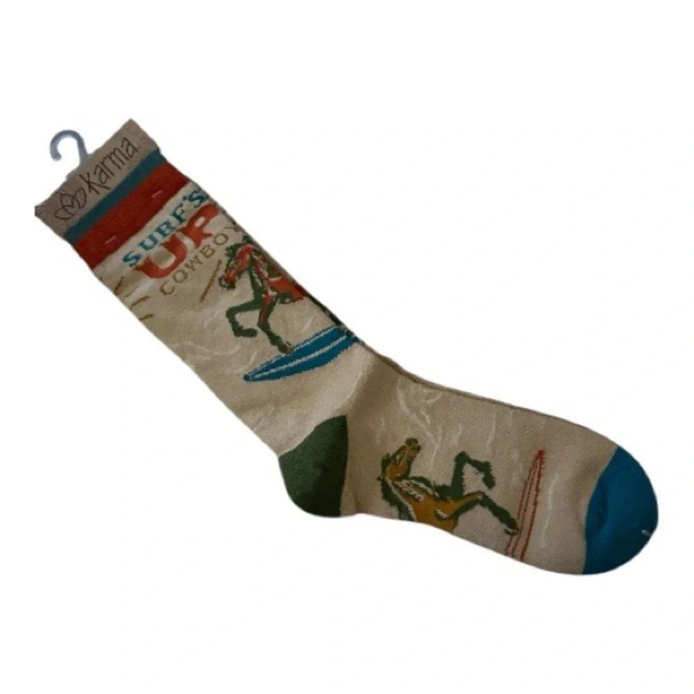 Karma Surf Up Cowboy Socks - Multicolor